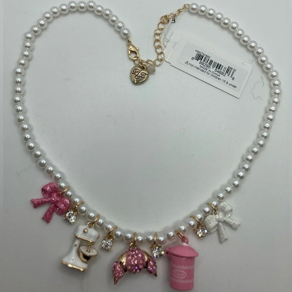 BETSEY JOHNSON SET Baby Cakes Baker’s Delight Charm Necklace & Earrings NEW NWT - Picture 9 of 14